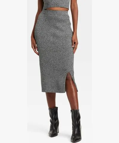 A New Day Women's Lurex Midi Sweater Skirt