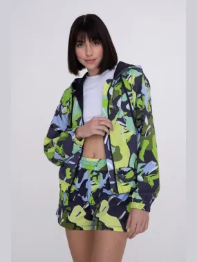 Bold Tropical Print Active Jacket