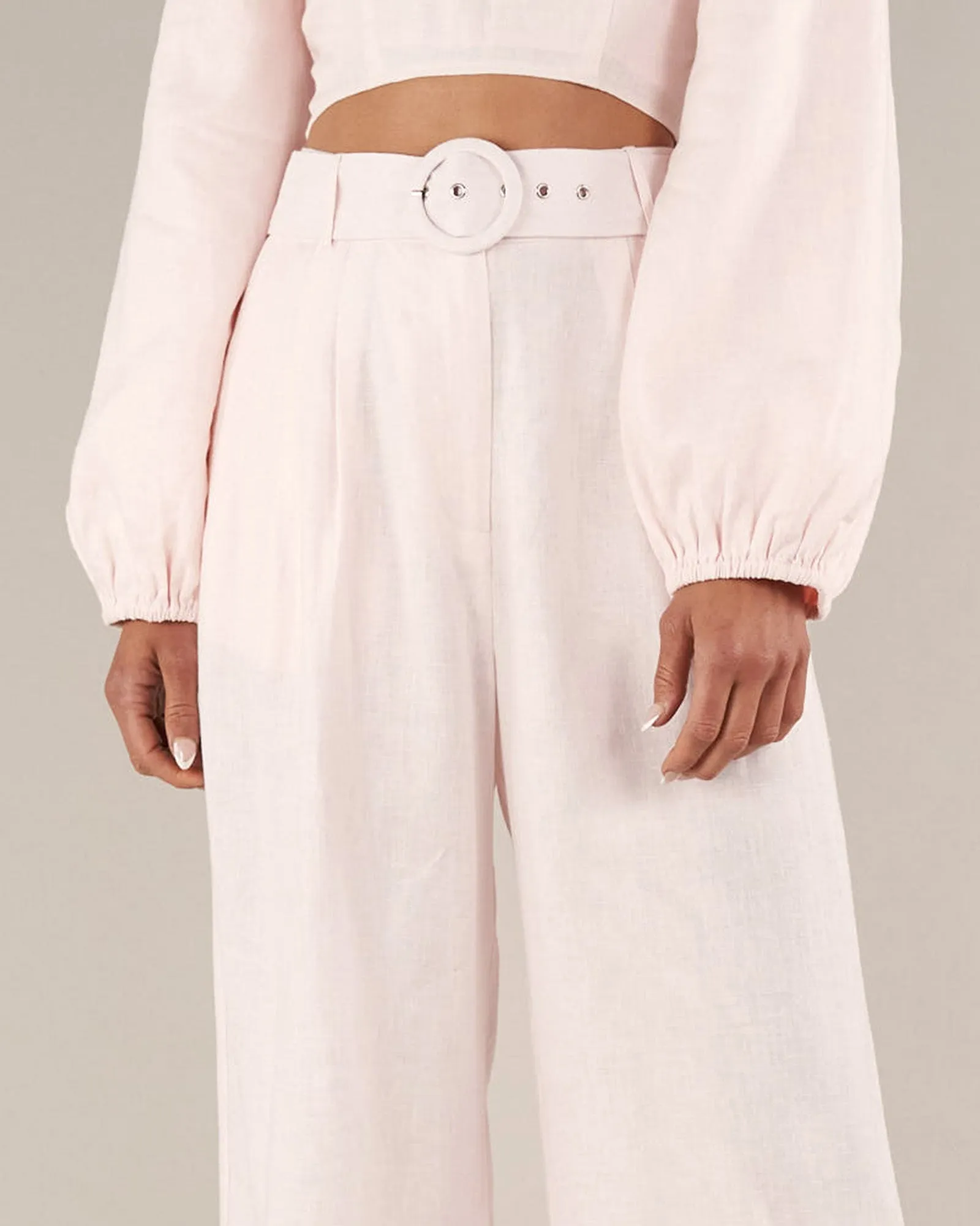 Bridgette Linen Pant - Rosewater