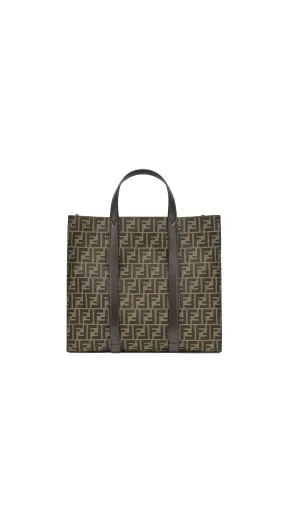 Fendi Ff Jacquard Fabric Bag - Brown