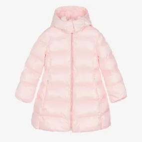 Girls Pink Hooded Puffer Coat