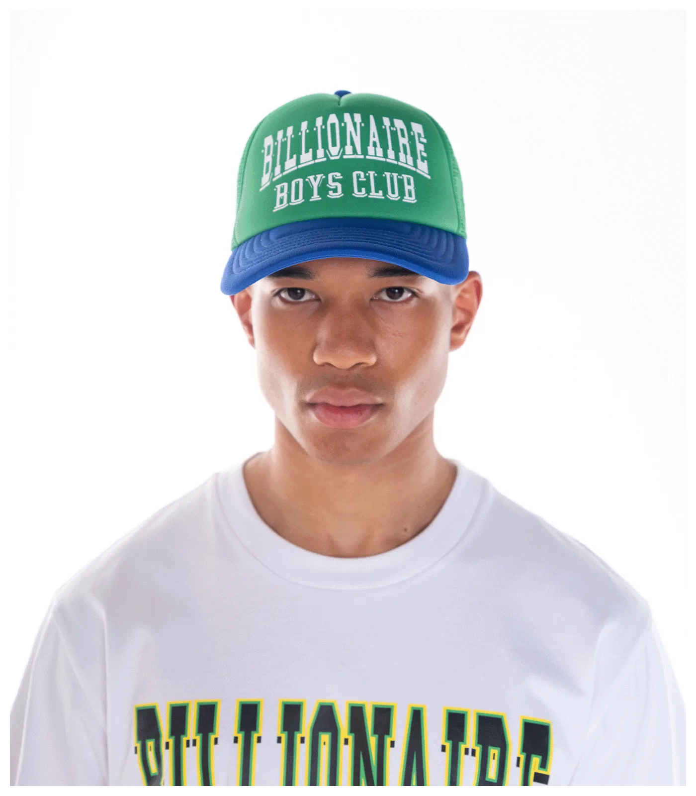 VARSITY LOGO TRUCKER CAP - GREEN