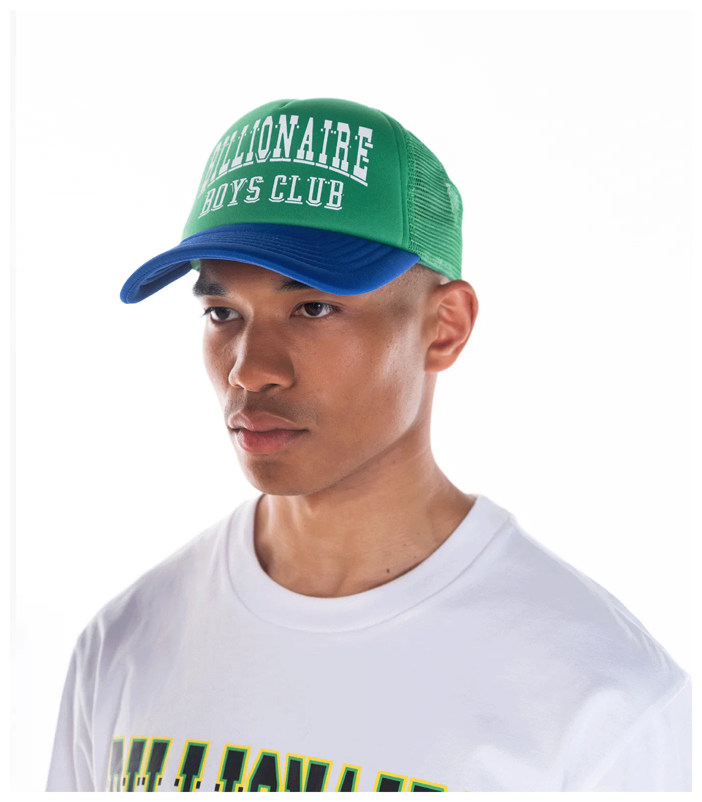 VARSITY LOGO TRUCKER CAP - GREEN